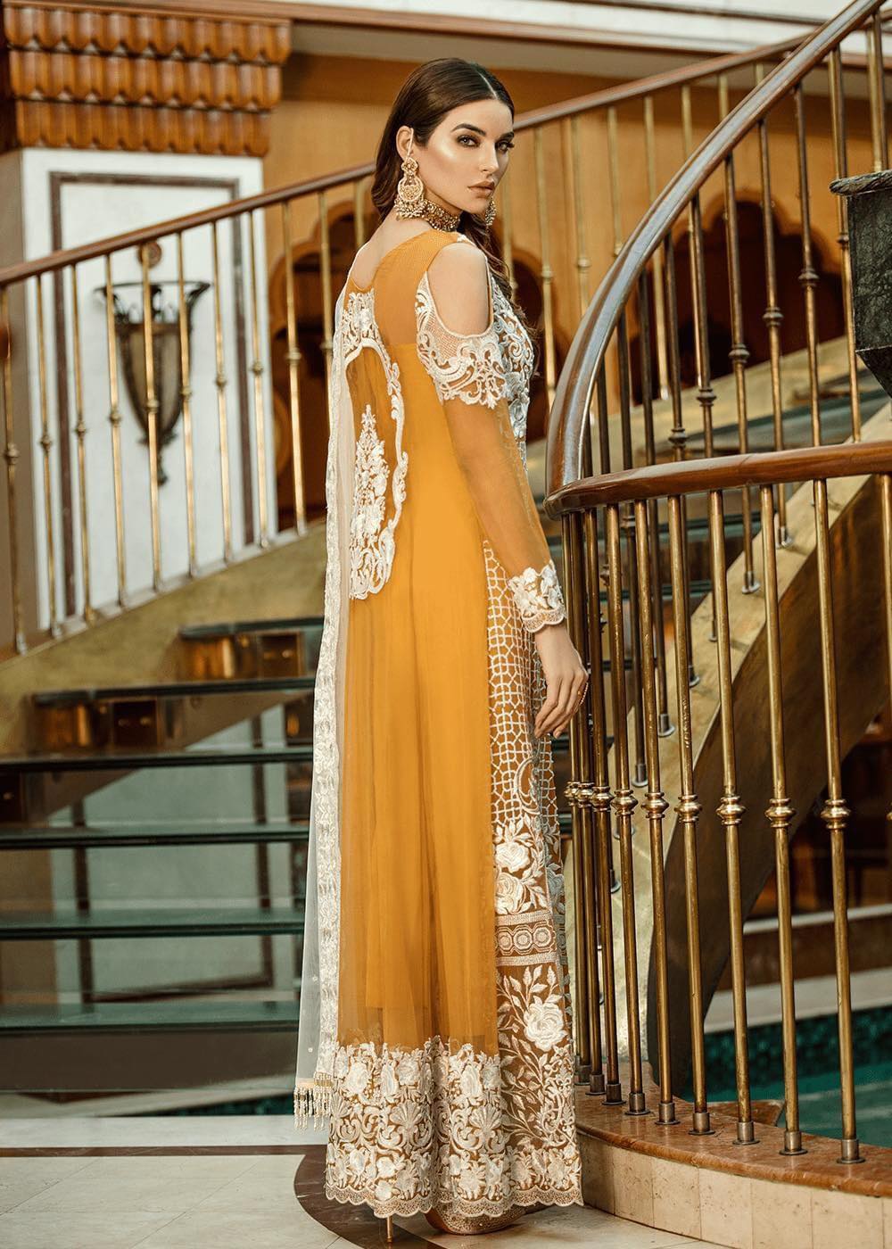 Embroidered Chiffon by Serene Premium (D 08 - Poised Topaz)