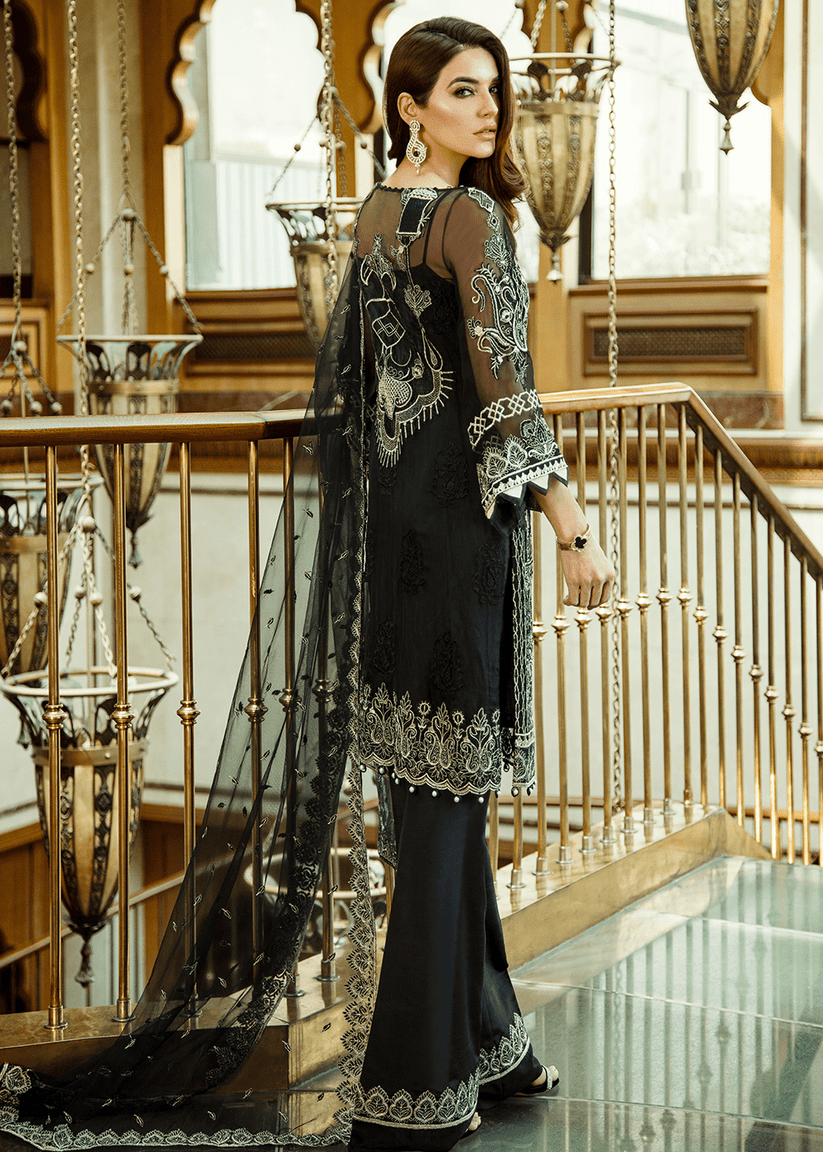 Embroidered Chiffon by Serene Premium (D 02 - Midnight Dream)