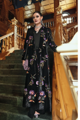 3 Piece Unstitched Embroidered Velvet Suit ( WL-1306 )