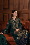 3 Piece Unstitched Embroidered Velvet Suit ( WL-1302 )