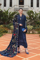 3 Piece Unstitched Embroidered Twill Linen Suit ( WL-1312 )