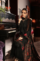 3 Piece Unstitched Embroidered Linen Suit ( WL-1309 )