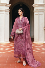 3 Piece Unstitched Embroidered Organza Suit ( WL-1304 )