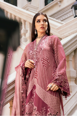 3 Piece Unstitched Embroidered Organza Suit ( WL-1304 )