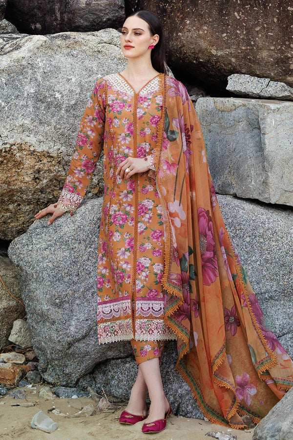 Aurea By Farasha Summer Lawn'25 CORAL HAZE