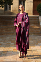 Carnation Luxury Shawl Edit'25 By Rang Rasiya ( Espresso )