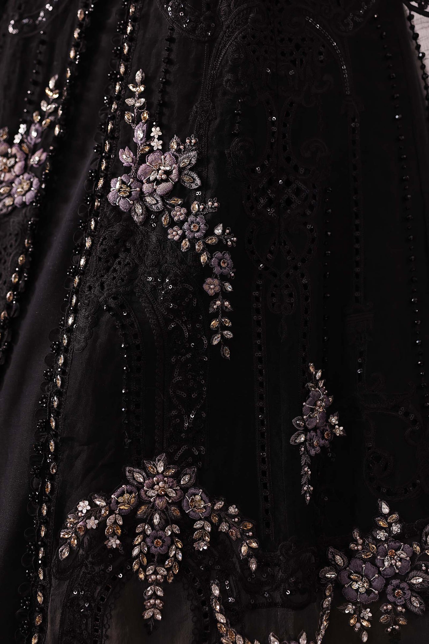 Maria.B Embroidered Chiffon Saree | BD-3004