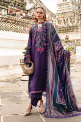3 Piece Unstitched Embroidered Twill Linen Suit By Maria.B ( MPT-2805-B )