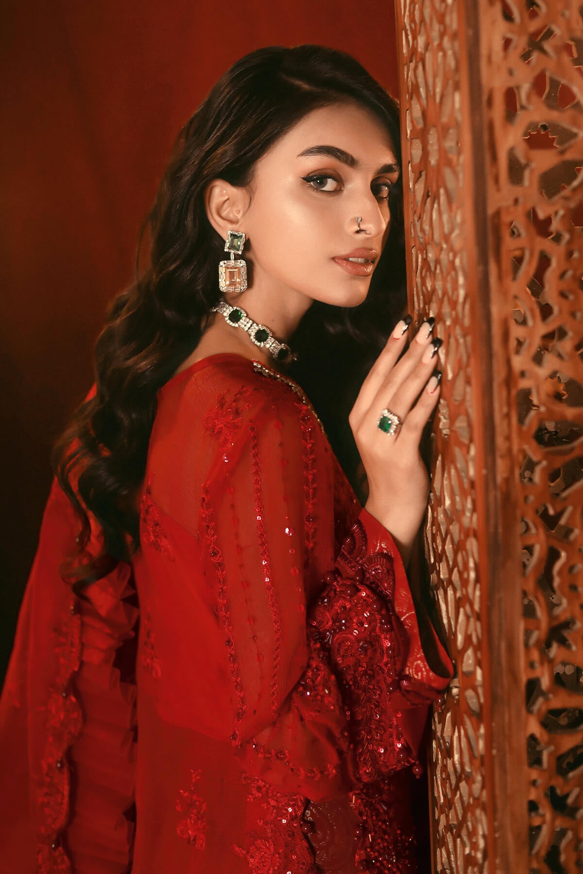 Noor-E-Fajar by Raseesa - Nooraniyat (D-04 Crimson Red)