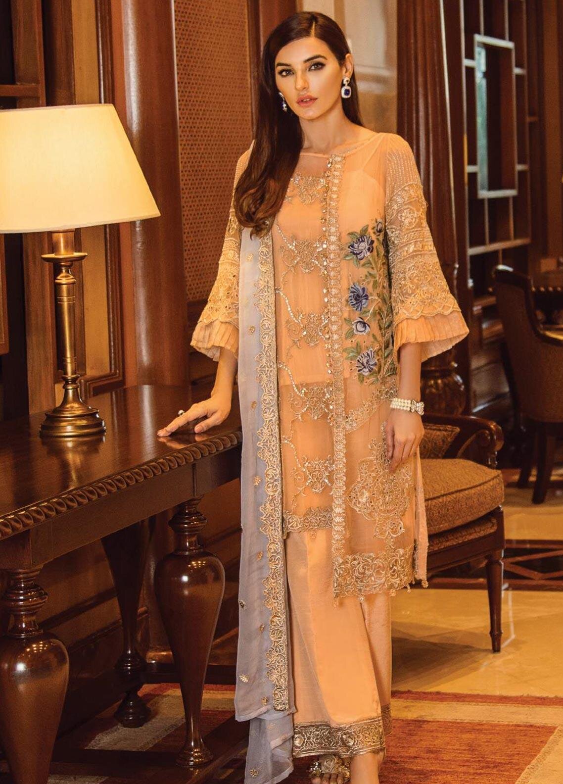 Embroidered Chiffon by Serene Premium (D 06 - Tropical Paradise)
