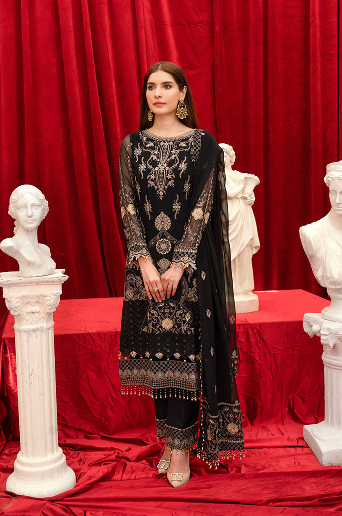 Hayat by Razab new Embroidered Chiffon collection hyt-4046 Dress 2024, 01