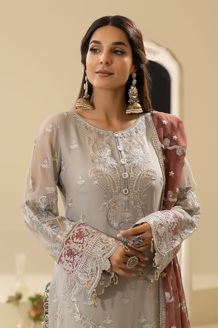 Nisha By Imrozia Serene Eid Chiffon Luxury Edit (M-85 MEHZA)
