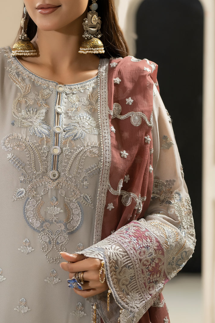 Nisha By Imrozia Serene Eid Chiffon Luxury Edit (M-85 MEHZA)