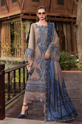 3 Piece Unstitched Embroidered Twill Linen Suit By Maria.B ( MPT-2806-A )