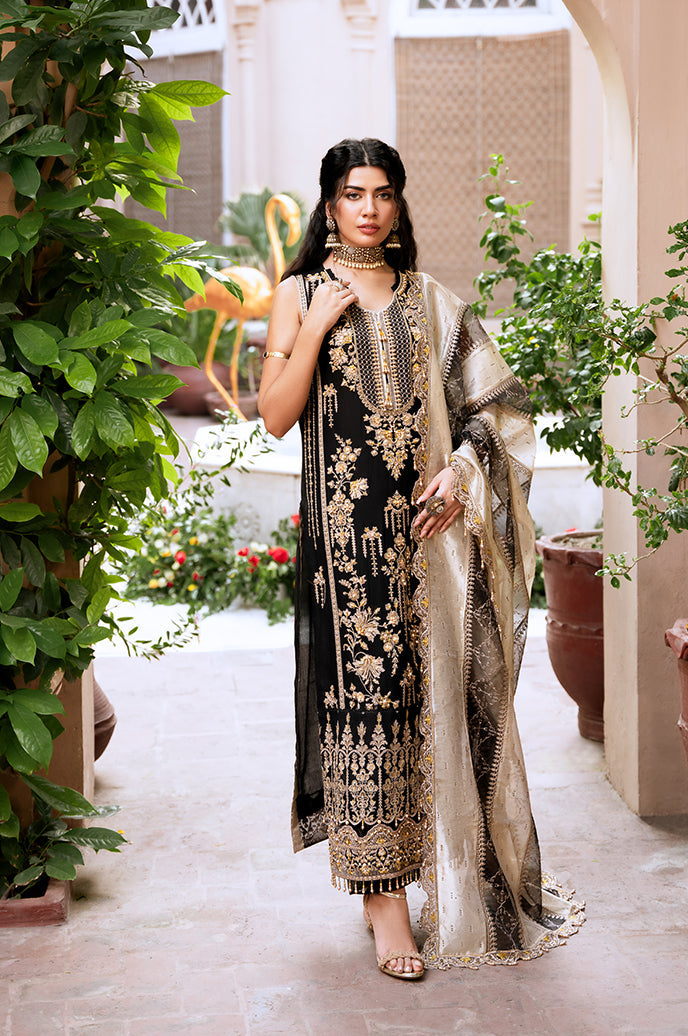 Saanjh Organza Embroidered collection By Razab-Qasr_SJH-03