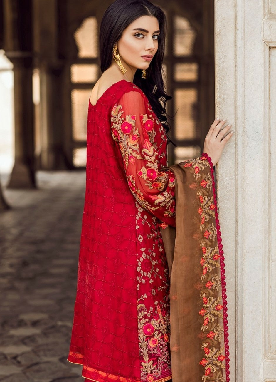 Luxury Chiffon Collection by Iznik (Crimson 04)
