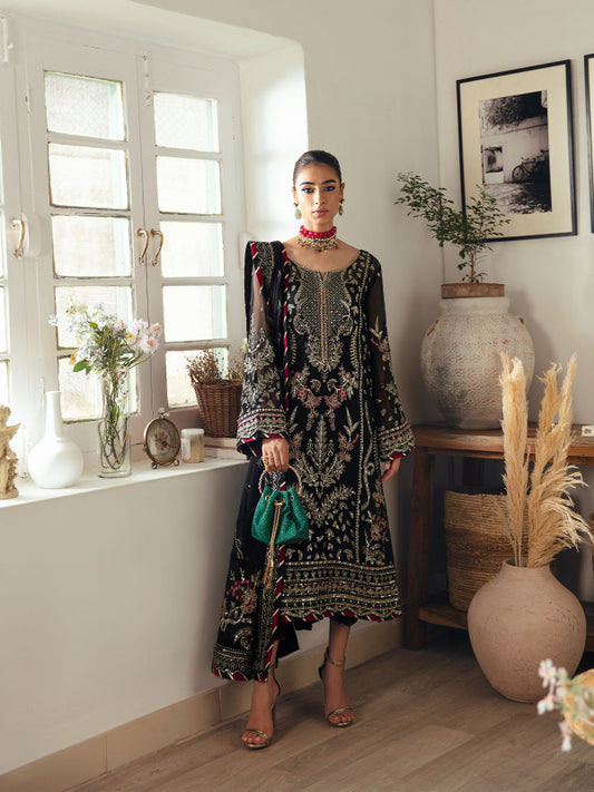 Embroidered Chiffon Collection by Gulaal (Noir 06)