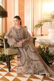 ROYALE TEA AFFAIR CHIFFON UNSTITCHED COLLECTION'26 ( MPC-26-201-Antique Grey )