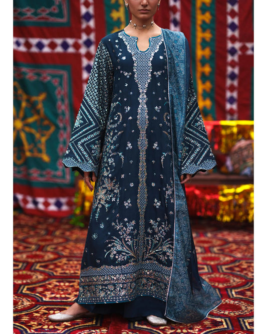 Mubarak - Festive Collection by Casuallite RTW Embroidered Viscose Silk (Neelofar)