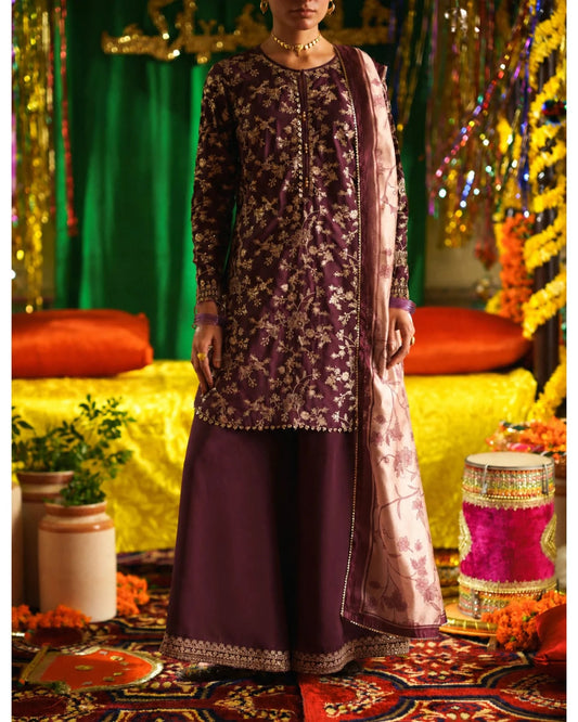 Mubarak - Festive Collection by Casuallite RTW Embroidered Viscose Silk (Mahgul)