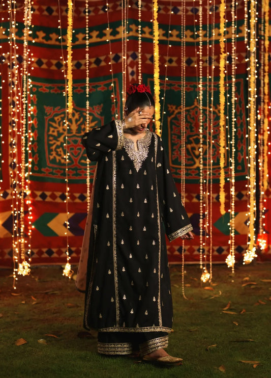 Chand Bali by Casuallite RTW Embroidered Viscose Silk (Noor e Shab)