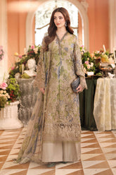ROYALE TEA AFFAIR CHIFFON UNSTITCHED COLLECTION'26 ( MPC-26-203-Warm Beige )