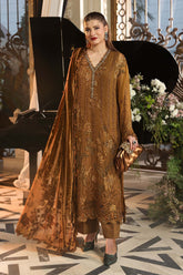 ROYALE TEA AFFAIR CHIFFON UNSTITCHED COLLECTION'26 ( MPC-26-205-Mustard )
