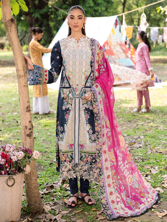Schiffli Prinkari By Rajbari lawn Collection'25 12