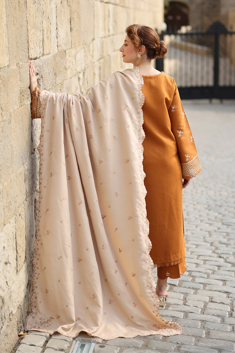 Carnation Luxury Shawl Edit'25 By Rang Rasiya ( Cappuccino )