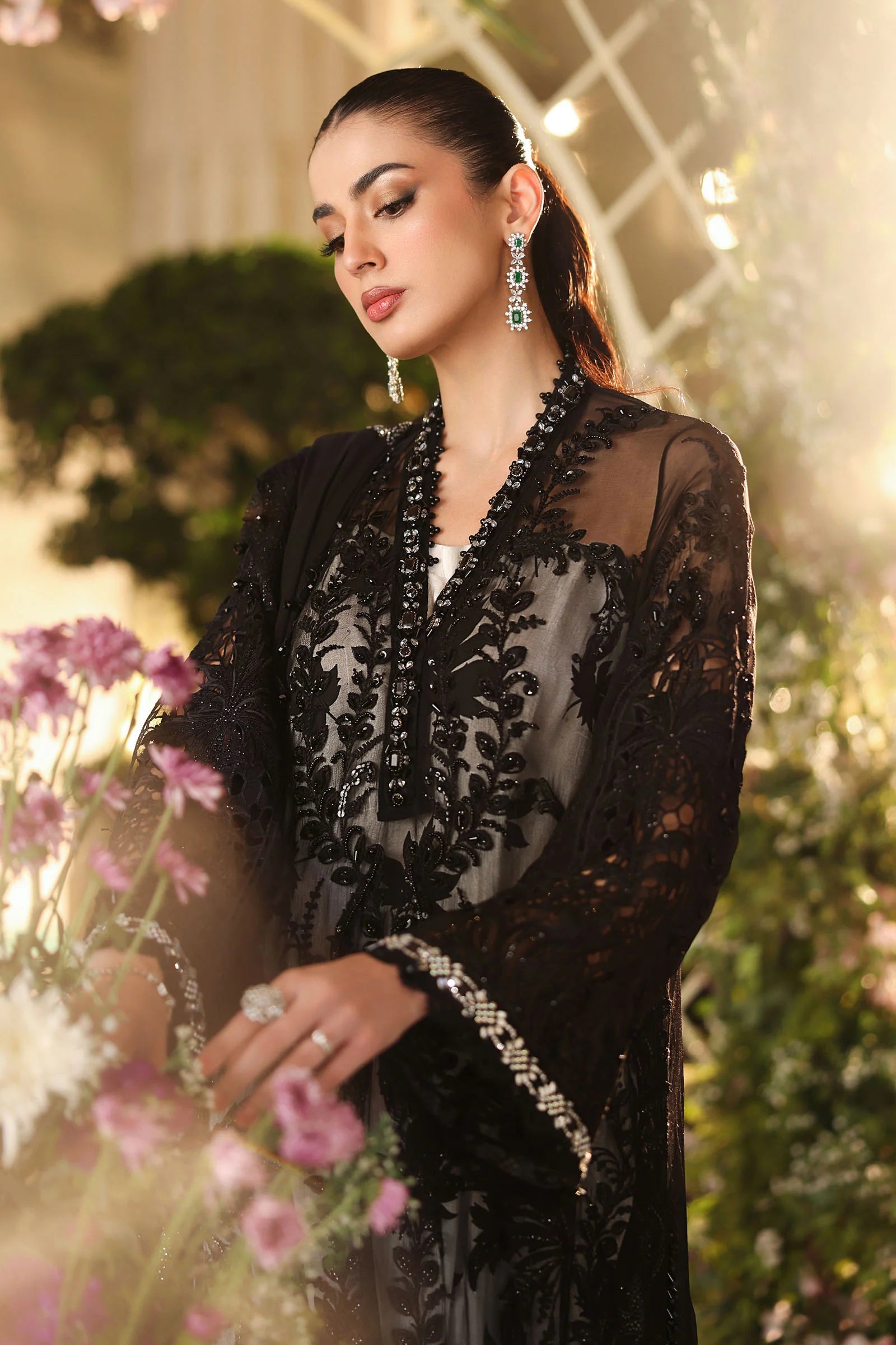 Tea Affair Embroidered Chiffon by Maria.B (MPC-26-101-Black)