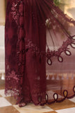Tea Affair Embroidered Chiffon by Maria.B (MPC-26-108-Burgundy)