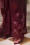 Tea Affair Embroidered Chiffon by Maria.B (MPC-26-108-Burgundy)