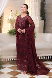 Tea Affair Embroidered Chiffon by Maria.B (MPC-26-108-Burgundy)