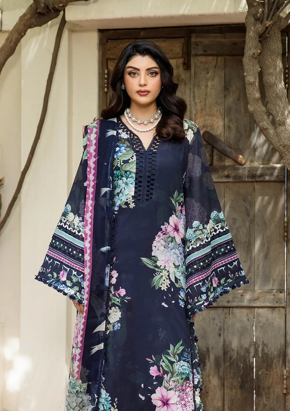 Elaf Prints Lawn'25 EPS-4B TWILIGHT GARDEN
