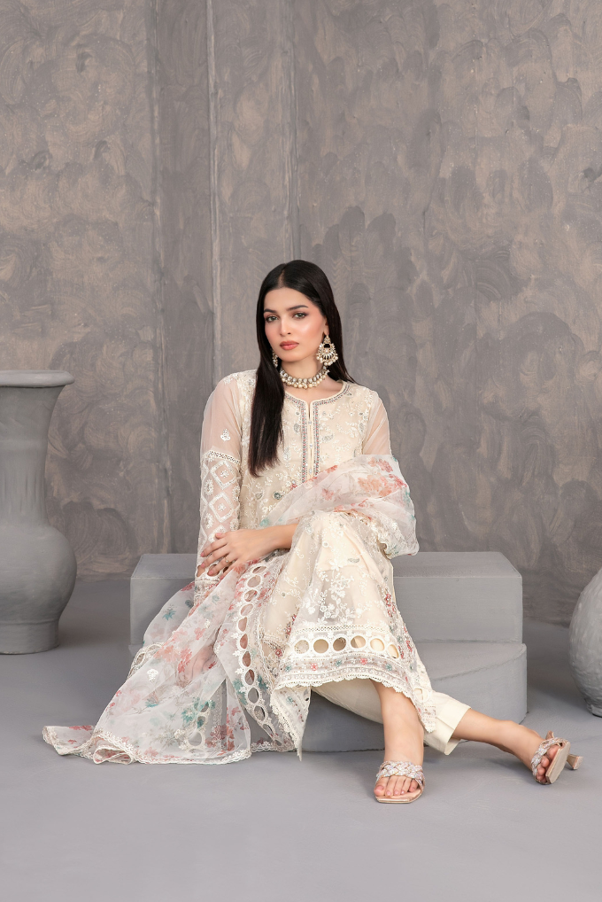 Dilkash Embroidered Fancy Organza Vol-01 D-4273