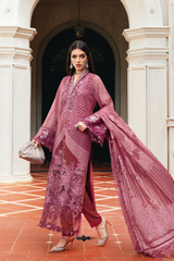 3 Piece Unstitched Embroidered Organza Suit ( WL-1304 )