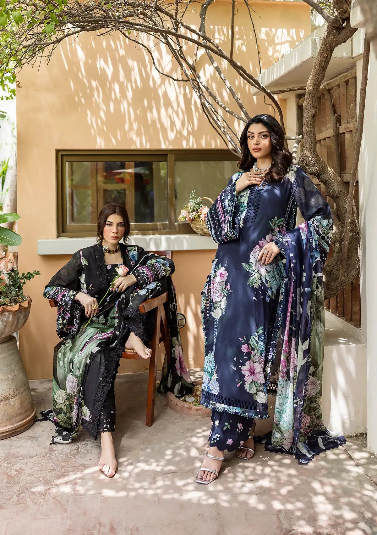 Elaf Prints Lawn'25 EPS-4B TWILIGHT GARDEN