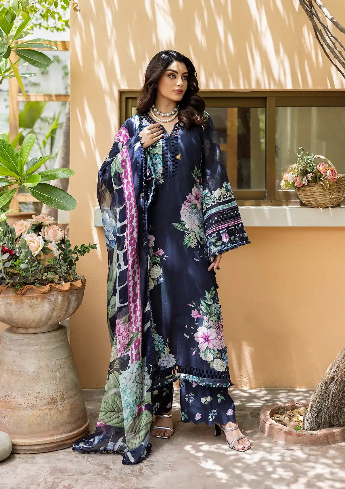 Elaf Prints Lawn'25 EPS-4B TWILIGHT GARDEN