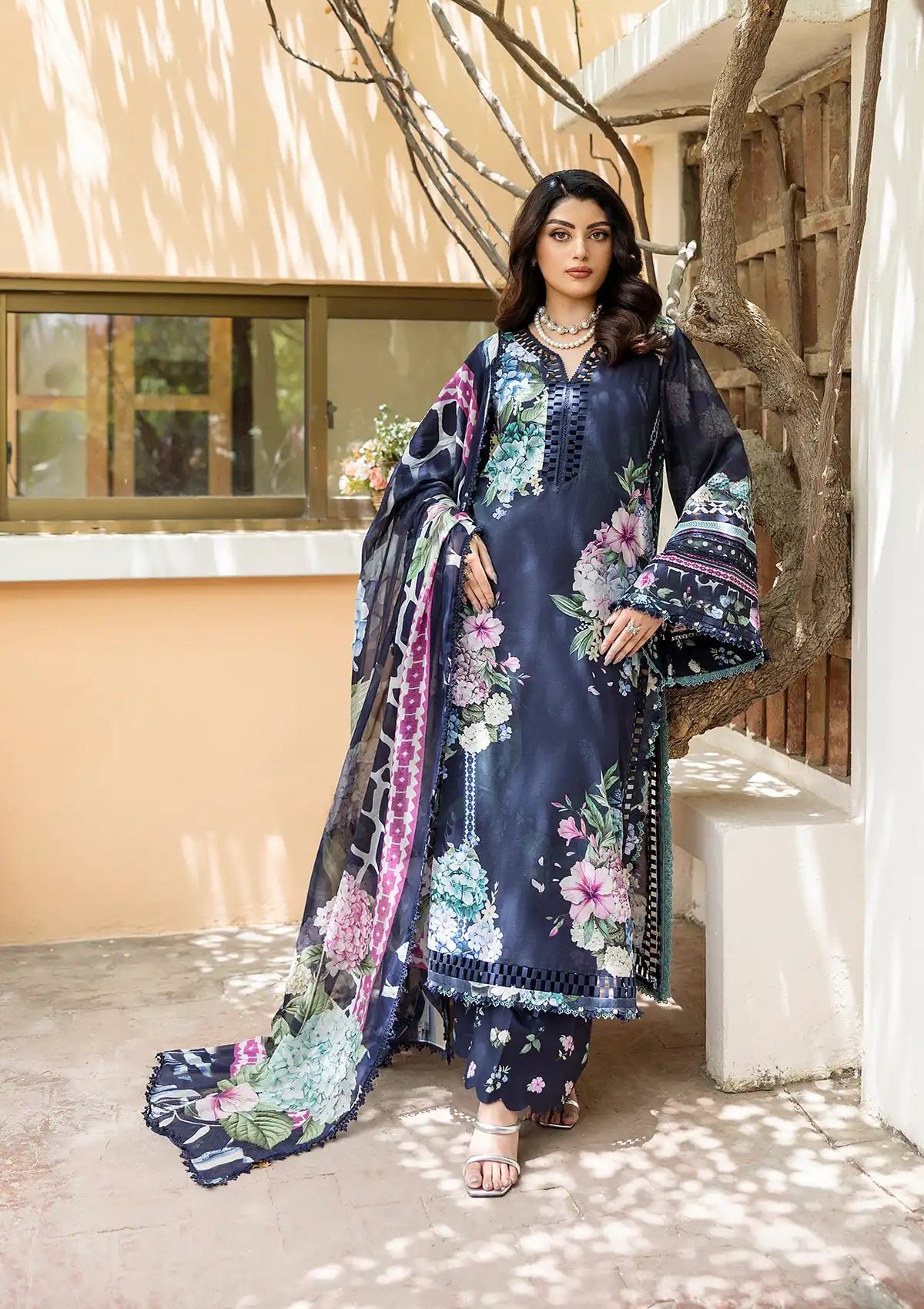 Elaf Prints Lawn'25 EPS-4B TWILIGHT GARDEN