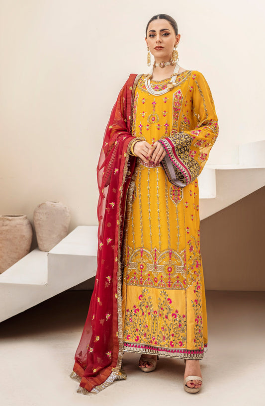 Zainab by Mashq Premium (Canary Yellow QFD-0062)