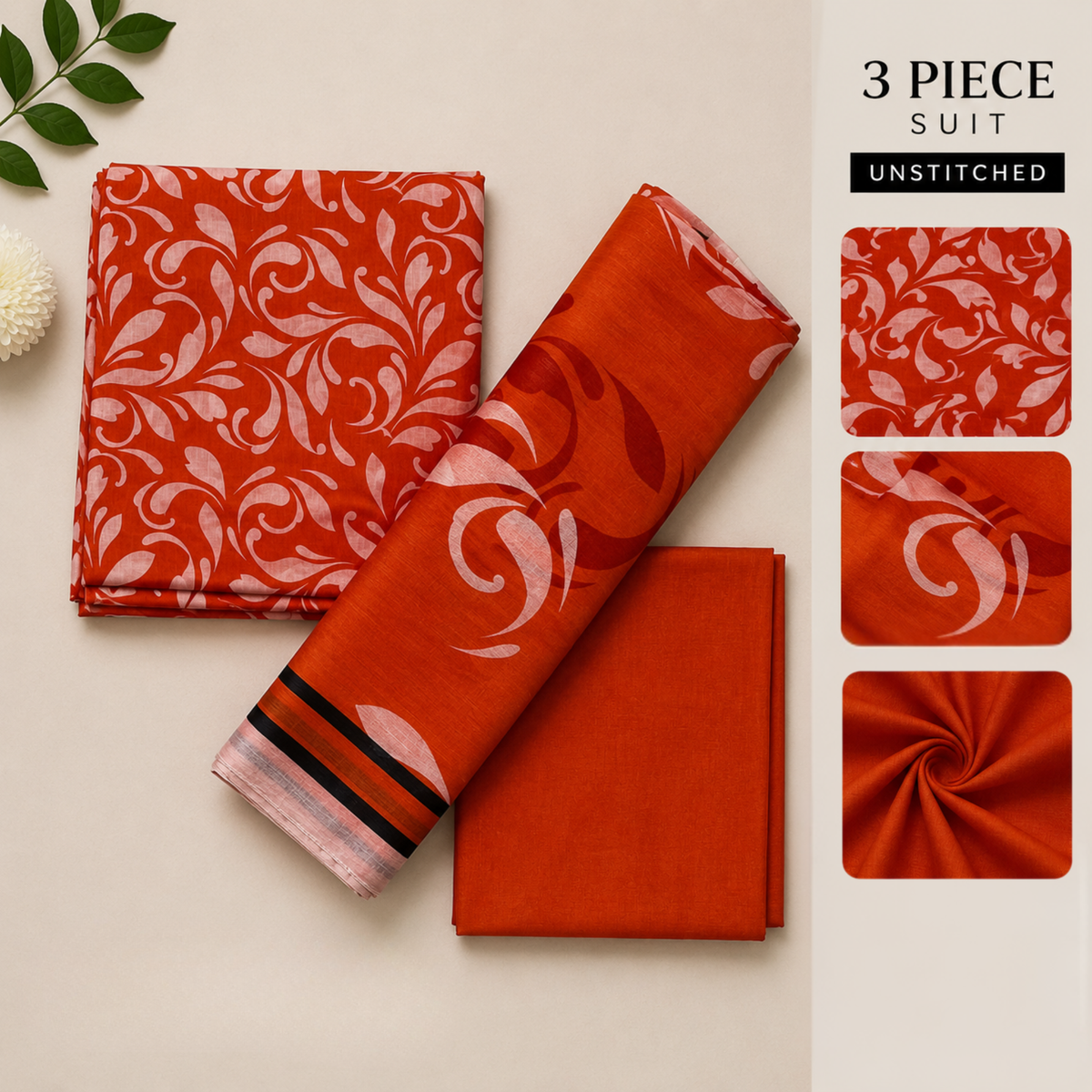 3pc digital printed lawn D-26