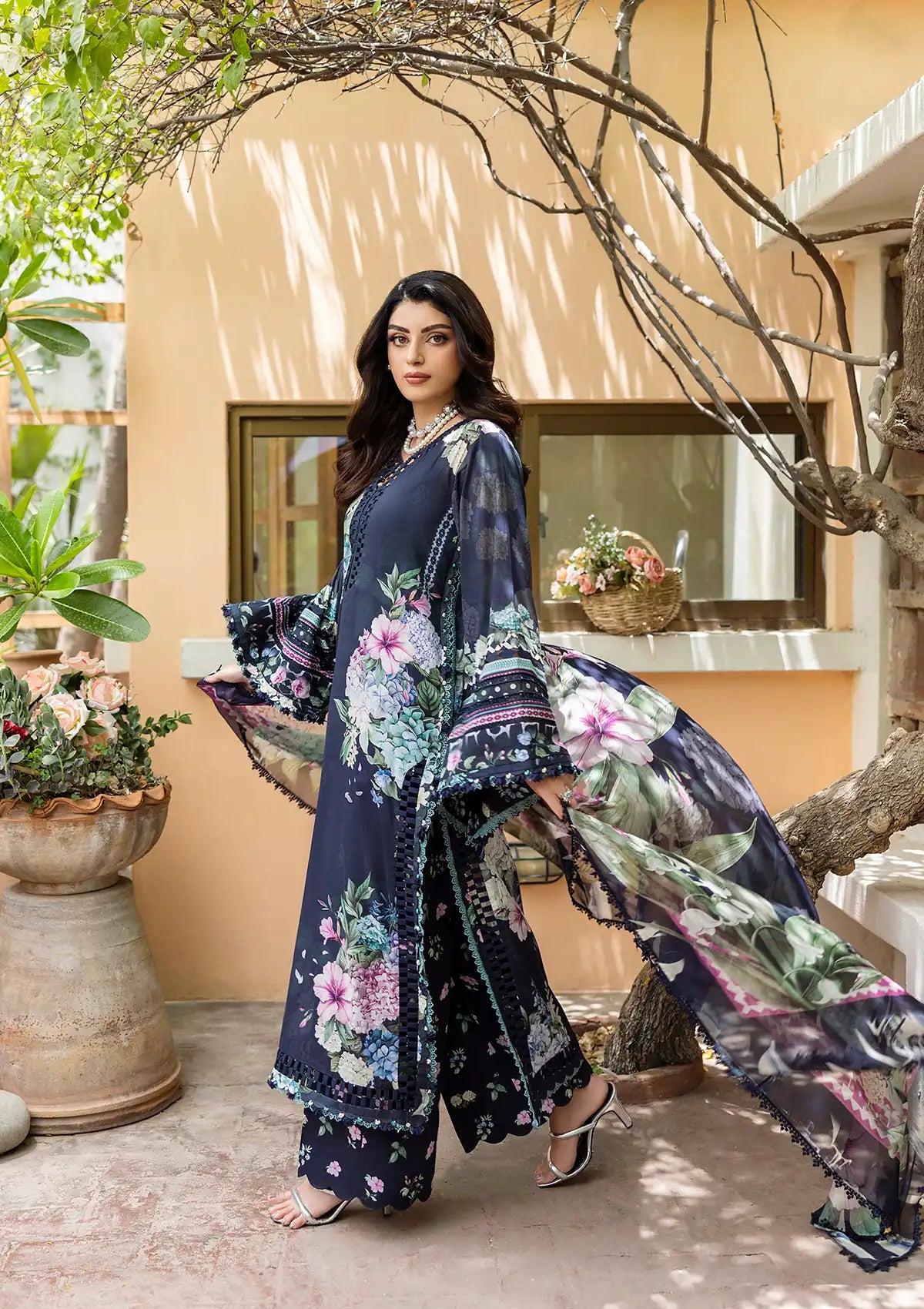 Elaf Prints Lawn'25 EPS-4B TWILIGHT GARDEN
