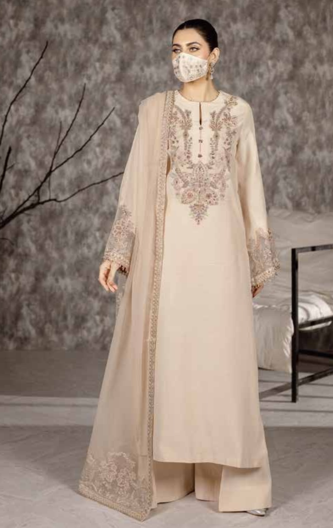 SAFEERA Raw Silk by Flossie Embroidered Collection 2025 (SA-04)