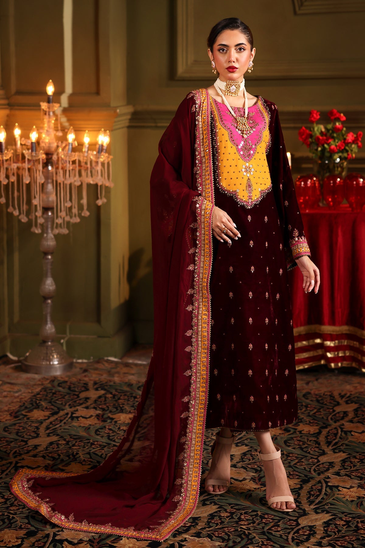 3-PC Unstitched Premium Velvet By Charizma | CVT4-12