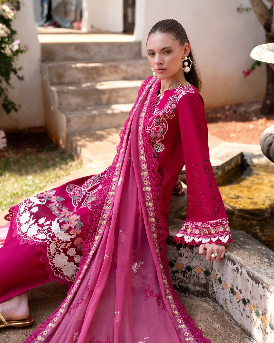 Afsana By Nofha Lawn`25 PINKRUBY