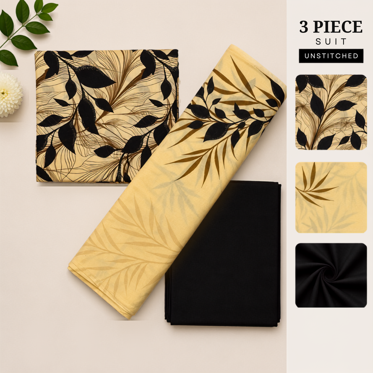 3pc digital printed lawn D-39