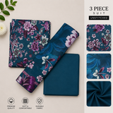 3pc digital printed lawn D-04
