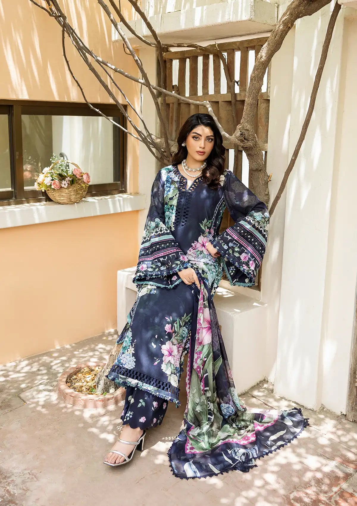 Elaf Prints Lawn'25 EPS-4B TWILIGHT GARDEN
