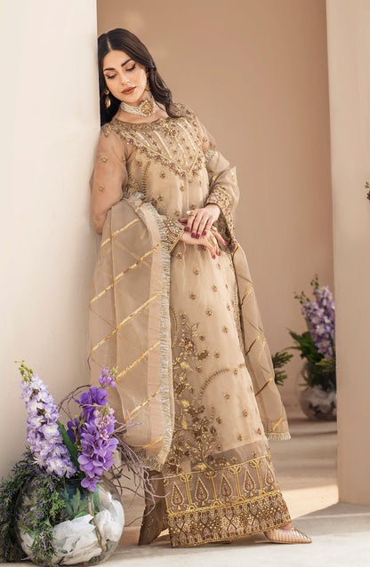 Zainab by Mashq Premium (Gorgeous Gold QFD-0069)