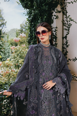 3 Piece Unstitched Embroidered Velvet Suit ( WL-1305 )